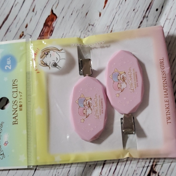🆕️ SANRIO LITTLE TWIN STARS GIRLS HAIR CLIPS (2 PAIRS) 💙💕 - Picture 4 of 5